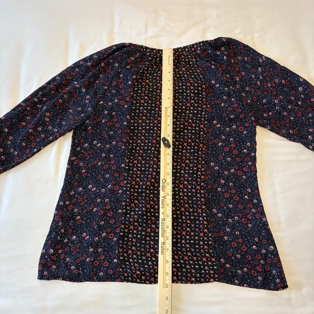 Dalia Collection Floral Print Blouse Size Small - Picture 5 of 6